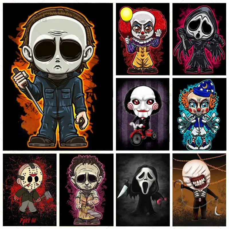 5D DIY Diamond Painting Cartoon Horror Character Killer Clown Ghost Diamond Embroidery Cross Stitch Halloween Gift Home Decor
5D DIY Diamond Painting Cartoon Horror Character Killer Clown Ghost Diamond Embroidery Cross Stitch Halloween Gift Home Decor