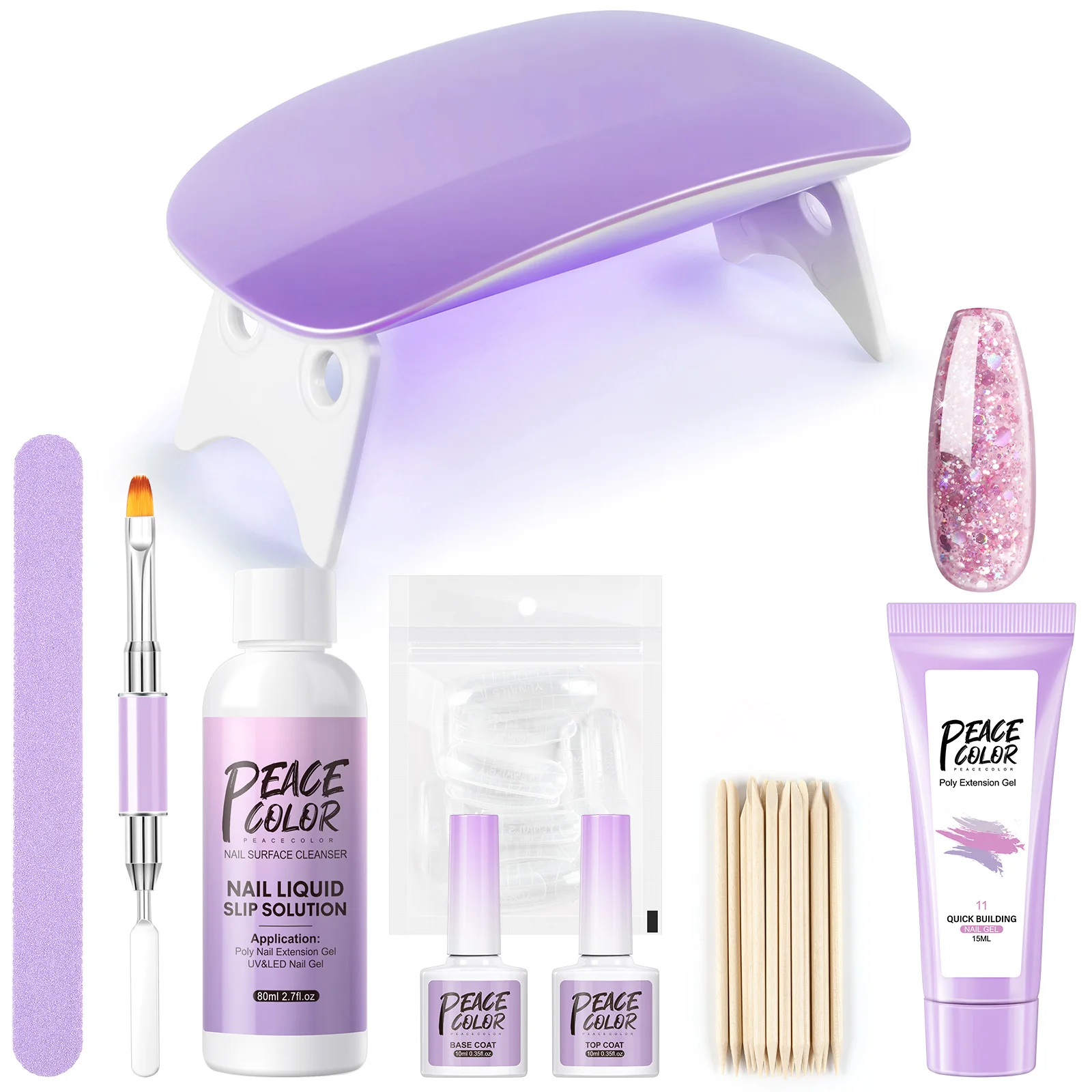 Poly Nail Gel Set with Lamp Professional UV varnish Transparent Crystal Solid Extension Manicure Dryer Set
Poly Nail Gel Set with Lamp Professional UV varnish Transparent Crystal Solid Extension Manicure Dryer Set