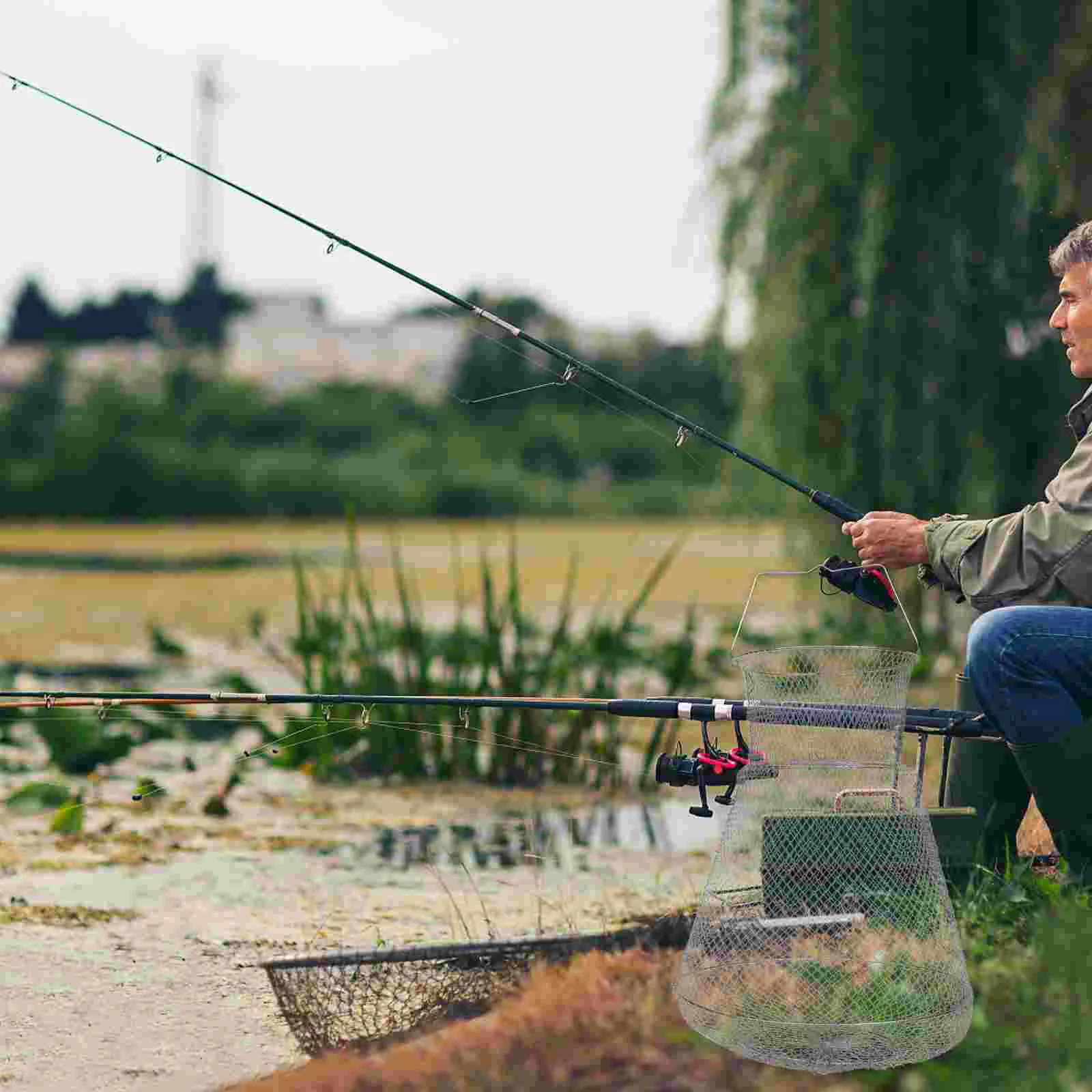 1 Pc Fishing Cast Cage Fishing Net Iron Landing Net Crawfish Fishing Landing Bait Net Foldable Fishing Net
1 Pc Fishing Cast Cage Fishing Net Iron Landing Net Crawfish Fishing Landing Bait Net Foldable Fishing Net