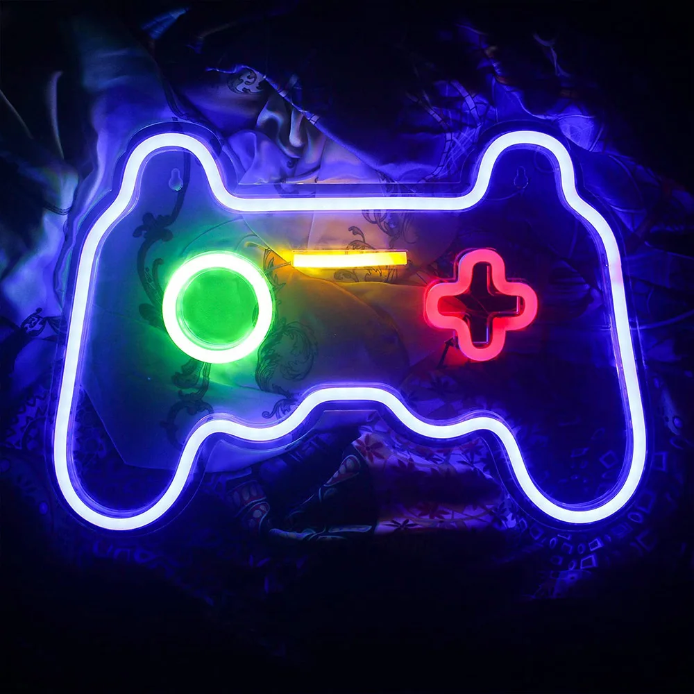 Game Pad Shaped Neon Signs Lights Wall Decor USB Powered LED Night Light 41*27.5*1.6cm Home Atmosphere Decor TS2
Game Pad Shaped Neon Signs Lights Wall Decor USB Powered LED Night Light 41*27.5*1.6cm Home Atmosphere Decor TS2