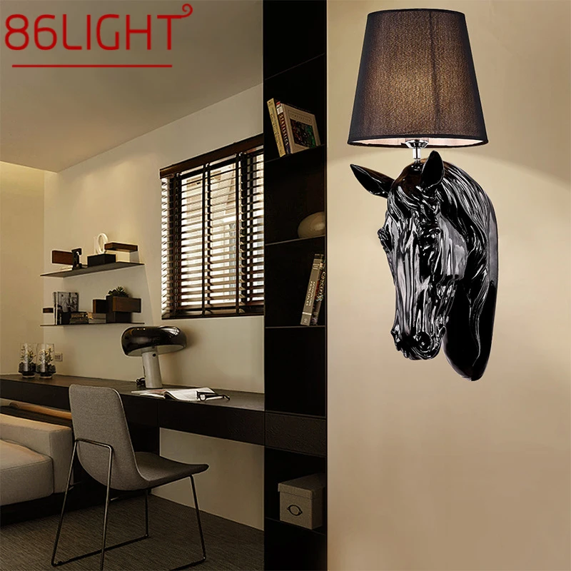 86LIGHT American Style Wall Light Retro Creative Vintage Sconces Lamp LED Resin Horse Head Decor for Home Living Room Corridor
86LIGHT American Style Wall Light Retro Creative Vintage Sconces Lamp LED Resin Horse Head Decor for Home Living Room Corridor