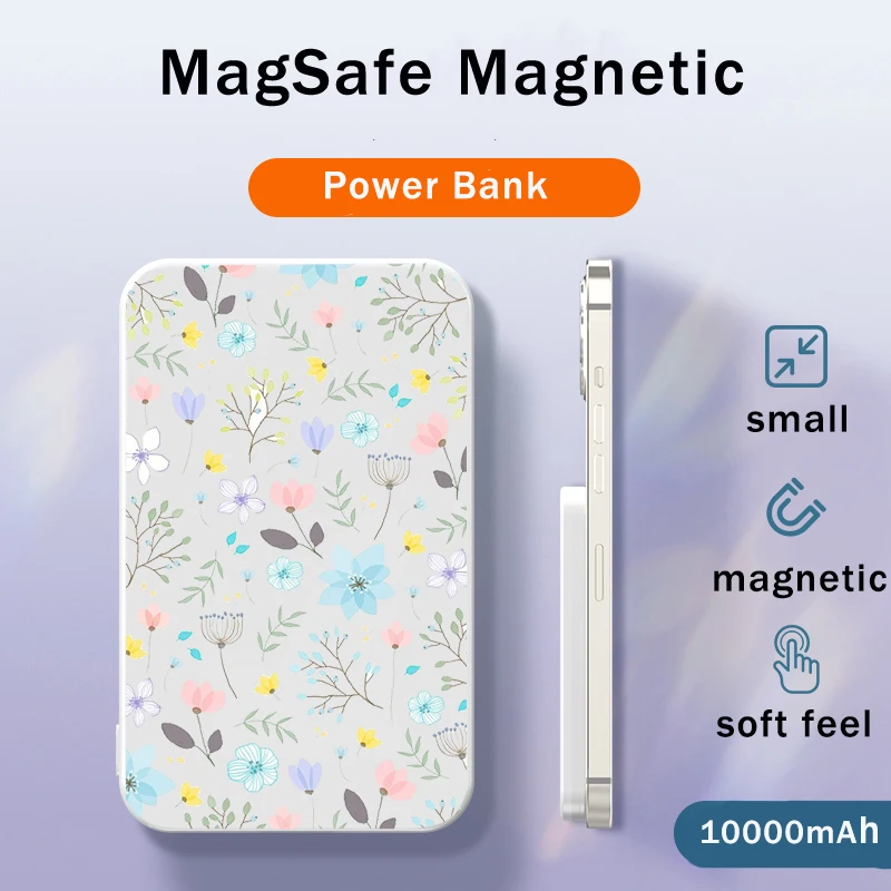 Fashion flowers cute girl style Magnetic PowerBank 10000 mAh Portable Chargers External Auxiliary Battery Fast Wireless Charging
Fashion flowers cute girl style Magnetic PowerBank 10000 mAh Portable Chargers External Auxiliary Battery Fast Wireless Charging