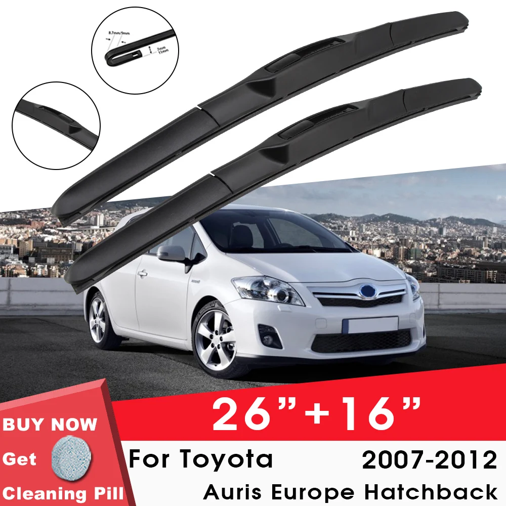 Car Wiper Blade Front Window Windshield Rubber Wiper For Toyota Auris Europe Hatchback 2007-2012 26"+16" LHD RHD Car Accessories
Car Wiper Blade Front Window Windshield Rubber Wiper For Toyota Auris Europe Hatchback 2007-2012 26"+16" LHD RHD Car Accessories