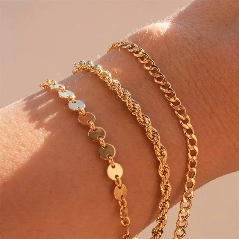 Stainless Steel Rope Chain Bracelet Women Bangle Gold Color Minimalist 3mm 4mm Hand Accessories Trend Hippie Jewelry Female
Stainless Steel Rope Chain Bracelet Women Bangle Gold Color Minimalist 3mm 4mm Hand Accessories Trend Hippie Jewelry Female
