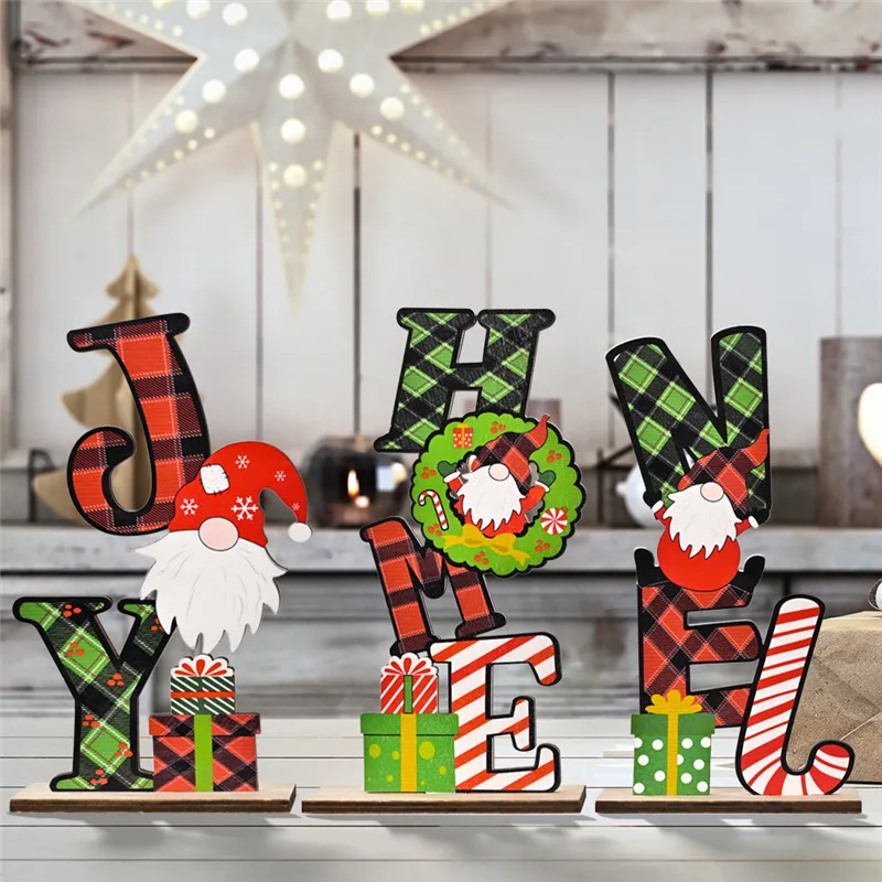 Новый год 2023 фотообои с рисунком Рудольфа без лица лес старые буквы JOY HOME NOEL Xmas