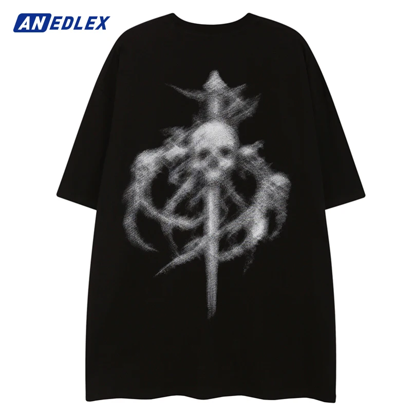 Streetwear Oversize Gothic Tshirt 2022 Men Hip Hop Skull Letter Print T-Shirt Harajuku Cotton Summer Short Sleeve T Shirt Black
Streetwear Oversize Gothic Tshirt 2022 Men Hip Hop Skull Letter Print T-Shirt Harajuku Cotton Summer Short Sleeve T Shirt Black