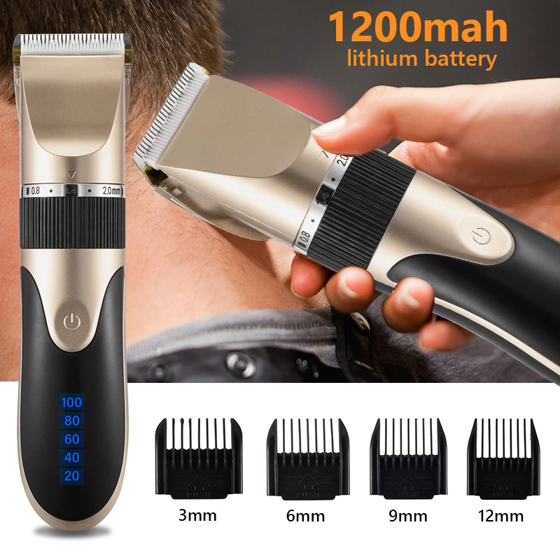Professional Hair Trimmer Digital USB Rechargeable Hair Clipper for Men Haircut Ceramic Blade Razor Hair Cutter Barber Machine
Professional Hair Trimmer Digital USB Rechargeable Hair Clipper for Men Haircut Ceramic Blade Razor Hair Cutter Barber Machine