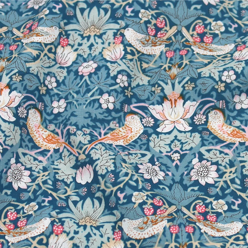 145x50cm Strawberry Thief Berry Cotton Fabric For Kids Baby Sewing Cloth Dresses Skirt DIY Handmade Patchwork Meter
145x50cm Strawberry Thief Berry Cotton Fabric For Kids Baby Sewing Cloth Dresses Skirt DIY Handmade Patchwork Meter