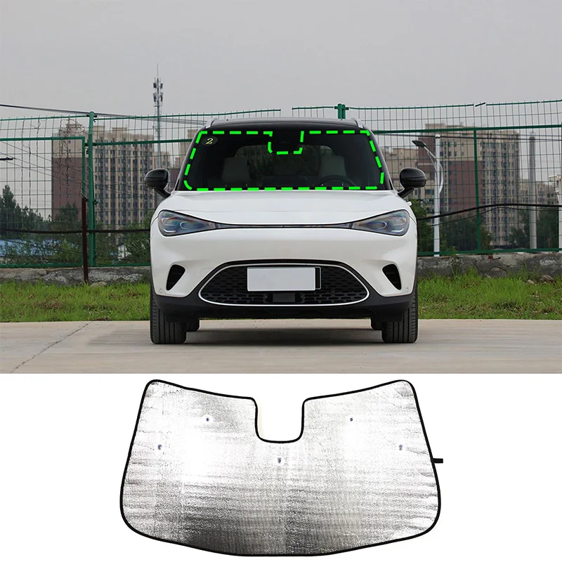

For Mercedes-Benz Smart Elf #1 2022-2023 Aluminum foil car front windshield sun visor sun visor Car Accessories