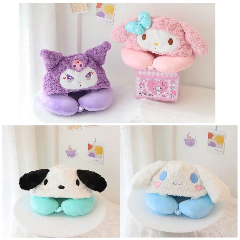 Аниме Kawaii Sanrios Cinnamoroll Kuromi My Melody понравико U-образная подушка мультяшная милая плюшевая подушка для шеи с капюшоном
Аниме Kawaii Sanrios Cinnamoroll Kuromi My Melody понравико U-образная подушка мультяшная милая плюшевая подушка для шеи с капюшоном