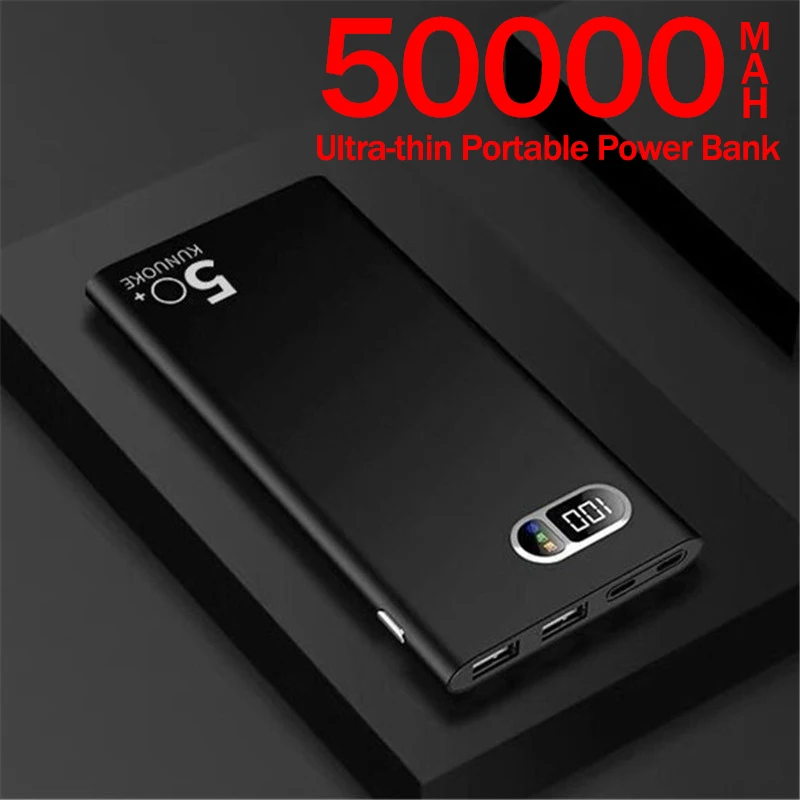 Ultra-thin 50000 MAh Power Bank Portable Phone Digital Display Charger 2 USB Outdoor Travel Powerbank for Samsung IPhone Xiaomi
Ultra-thin 50000 MAh Power Bank Portable Phone Digital Display Charger 2 USB Outdoor Travel Powerbank for Samsung IPhone Xiaomi