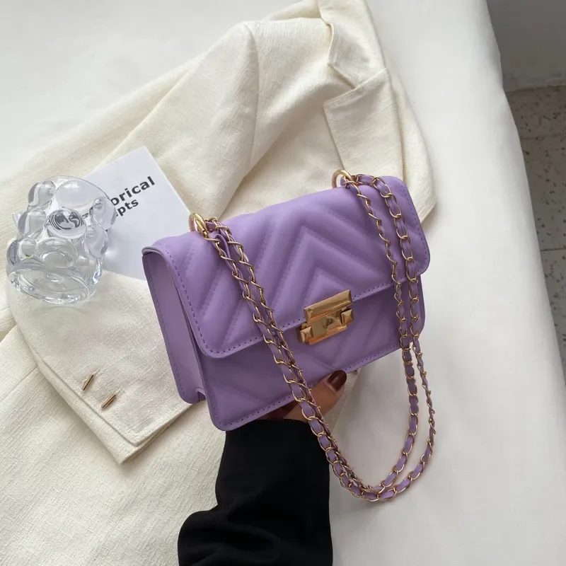 

Bag Purple Women Square Shoulder Chevron Quilted Bag 2023 Flap Crossbody Bag,Handbags Chain Quality For Trendy Women Bag,Mini