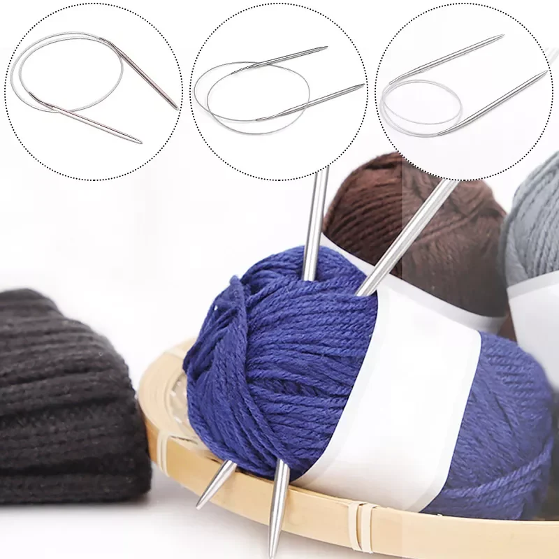 Sweater knitting Needle Stainless Steel Ring Needle 43/60/120cm Weaving Circular Knitting Needlework Kits DIY Knitted Tool
Sweater knitting Needle Stainless Steel Ring Needle 43/60/120cm Weaving Circular Knitting Needlework Kits DIY Knitted Tool