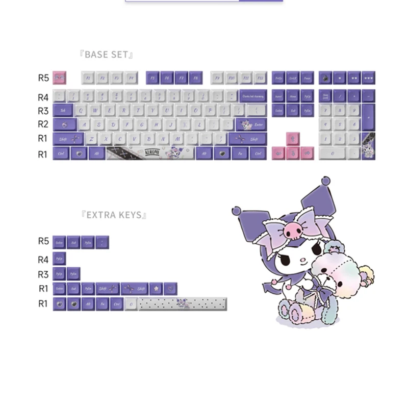 Sanrio аниме Cinnamoroll Kuromi Kawaii Pbt термоклавиатура с крышкой полный набор мультяшная стильная клавиатура оригинальные аксессуары подарок
Sanrio аниме Cinnamoroll Kuromi Kawaii Pbt термоклавиатура с крышкой полный набор мультяшная стильная клавиатура оригинальные аксессуары подарок