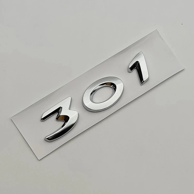 Letters Adhesive Nameplate 3d ABS Chrome Logo 301 Emblem Car Trunk Badge Decal For Peugeot 301 Modification Sticker Accessories
Letters Adhesive Nameplate 3d ABS Chrome Logo 301 Emblem Car Trunk Badge Decal For Peugeot 301 Modification Sticker Accessories