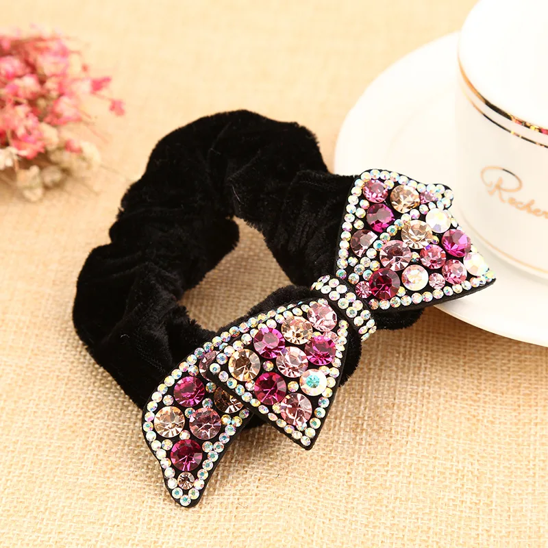 Korean Flannel Rhinestone Bowknot Elastic Hair Bands For Girl Women Fashion Ponytail Holder Full Diamond Hair Accessories
Korean Flannel Rhinestone Bowknot Elastic Hair Bands For Girl Women Fashion Ponytail Holder Full Diamond Hair Accessories