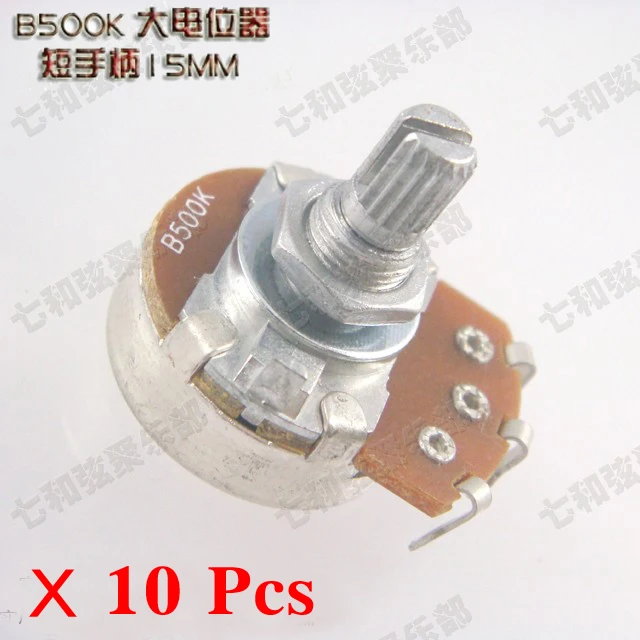 10 pcs Full Size ELectric Bass Guitar Volume Tone Potentiometer B500K Short Split shaft 15mm Guitar Pots (SDLSO7921)
10 pcs Full Size ELectric Bass Guitar Volume Tone Potentiometer B500K Short Split shaft 15mm Guitar Pots (SDLSO7921)