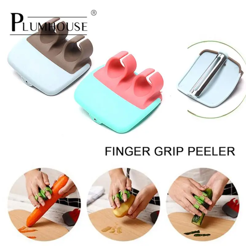 

1PC Double Fingers Opener Fruit Peeler Blade Grapefruit Lemon Slicer Potato Fruit Vegetable Cutter Stripping Kitchen Gadgets