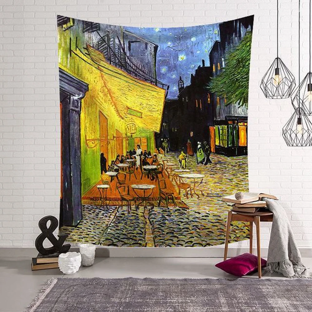 

Картина Ван Гога, гобелен, фон для домашнего декора, Настенный декор гобелен для спальни