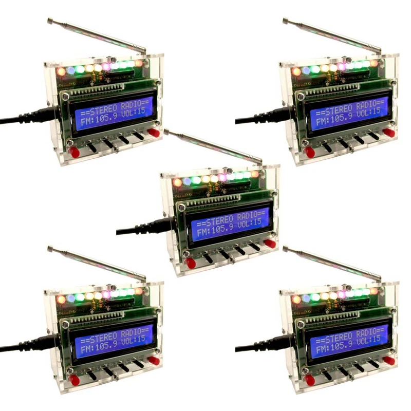 5X DIY DC 5V Digital Radio Kit Parts TDA5807 51 Single-Chip FM Digital Sound Machine STC89C52 Chip 87MHZ-108MHZ
5X DIY DC 5V Digital Radio Kit Parts TDA5807 51 Single-Chip FM Digital Sound Machine STC89C52 Chip 87MHZ-108MHZ