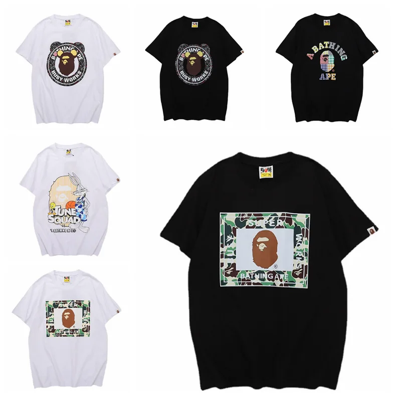 100%cotton Japanese Fashion Brand Bape Ape Man Printed Men's and Women's Cotton Short Sleeved T-shirts
100%cotton Japanese Fashion Brand Bape Ape Man Printed Men's and Women's Cotton Short Sleeved T-shirts
