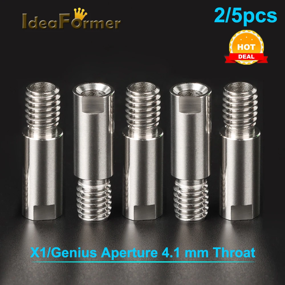 2/5PCS Artillery 3D Printer Aperture 4.1mm Thermal Break V6 Double Hot End J Head Throat Suitable for Sidewinder X1/Genius
2/5PCS Artillery 3D Printer Aperture 4.1mm Thermal Break V6 Double Hot End J Head Throat Suitable for Sidewinder X1/Genius