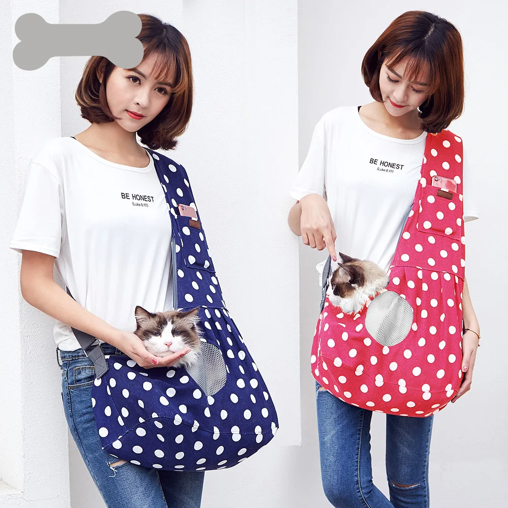 Dots Print Canvas Pet Sling Bag Shoulder Bag Pet Carrier Travel Portable Bag for Small Pets Dog Cat Puppies Kittens Outdoor Walk
Dots Print Canvas Pet Sling Bag Shoulder Bag Pet Carrier Travel Portable Bag for Small Pets Dog Cat Puppies Kittens Outdoor Walk