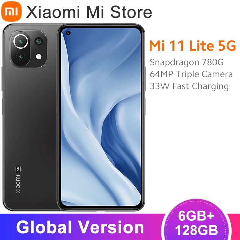 Смартфон Xiaomi Mi 11 Lite 6/8 ГБ + 128 Восьмиядерный процессор Snapdragon 780G камера 64 мп