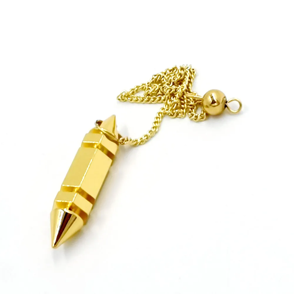 Copper Metal Pendulum Divination Necklace Pendant Hexagonal Bullet Women Men Reiki Jewelr
Copper Metal Pendulum Divination Necklace Pendant Hexagonal Bullet Women Men Reiki Jewelr