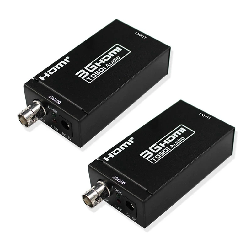 

2X 1080P к SDI преобразователь адаптер коаксиальный кабель видео аудио удлинитель HD к BNC SDI/HD-SDI/3G-SDI
