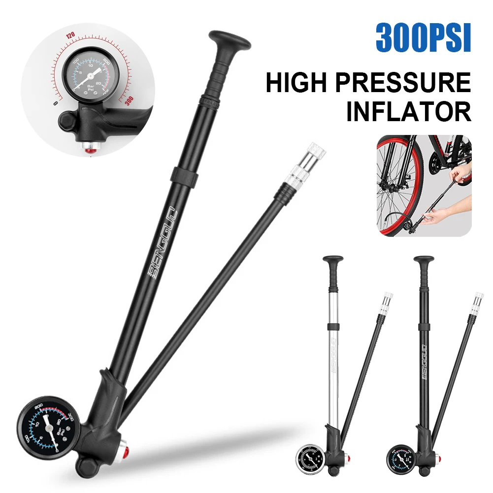 New 300PSI Portable Air Pump Mountain Bicycle High-pressure Bike With Gauge For Fork &Rear Suspension Shock Absorber Pump Tool
New 300PSI Portable Air Pump Mountain Bicycle High-pressure Bike With Gauge For Fork &Rear Suspension Shock Absorber Pump Tool