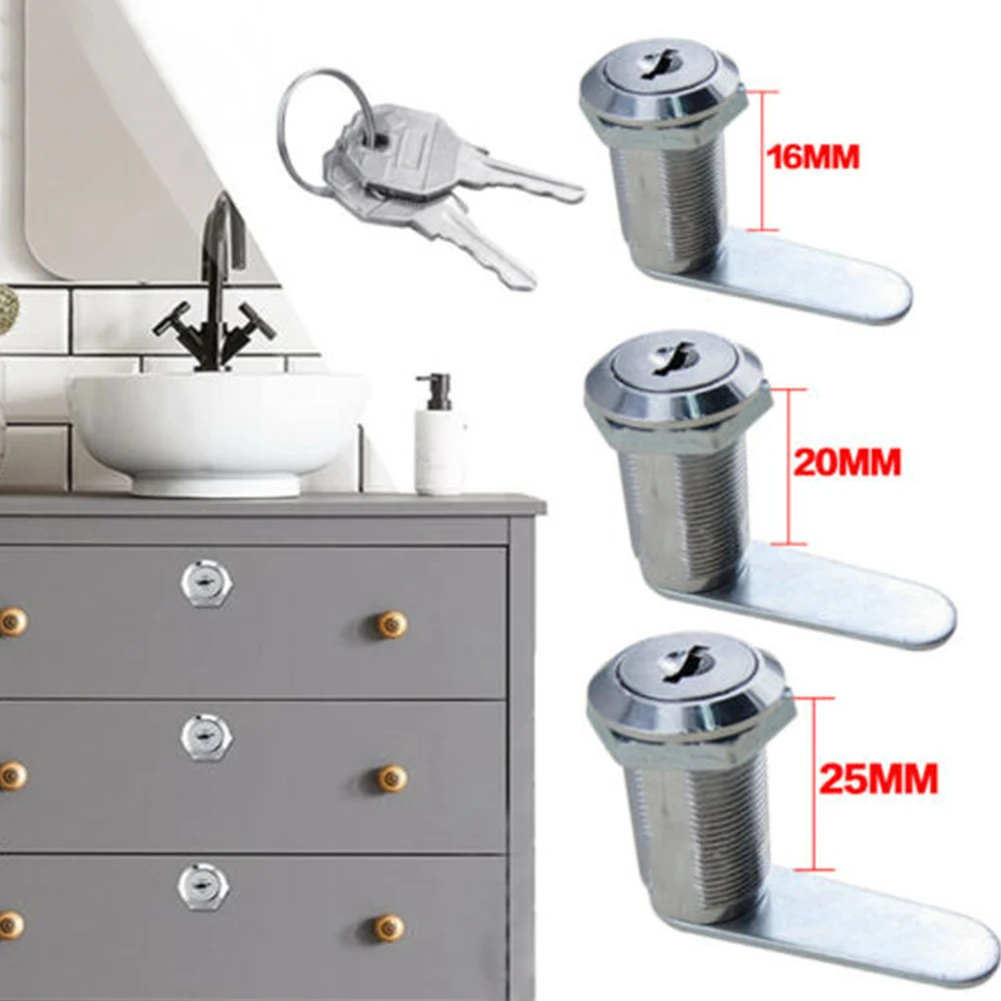 16/20/25mm Cam Lock 90 Degree With 2 Key 8mm Hole Suitable For Door Cabinet Mailbox Drawer Cupboard Locker Furniture Tongue Lock
16/20/25mm Cam Lock 90 Degree With 2 Key 8mm Hole Suitable For Door Cabinet Mailbox Drawer Cupboard Locker Furniture Tongue Lock