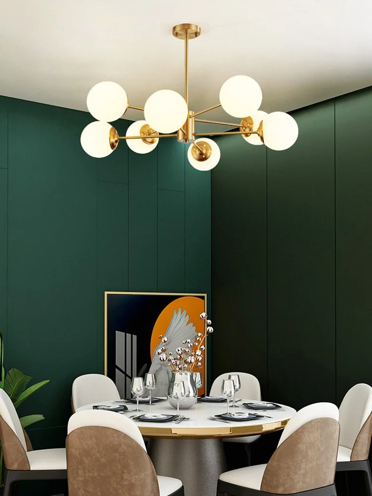 All Copper Nordic Living Room Chandelier Modern Minimalist Dining Room Bedroom and Household Lamps Lighting Magic Bean Chandelie 
All Copper Nordic Living Room Chandelier Modern Minimalist Dining Room Bedroom and Household Lamps Lighting Magic Bean Chandelie