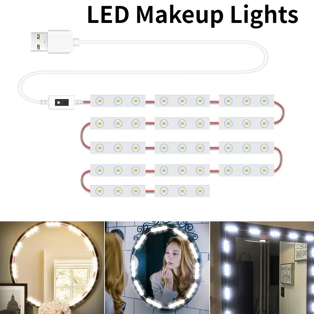 LED Mirror Light USB LED DC5V Makeup Desk Vanity Mirror Light Dimmable Dressing Table Bathroom Makeup Lights 4000K Wall Lamp
LED Mirror Light USB LED DC5V Makeup Desk Vanity Mirror Light Dimmable Dressing Table Bathroom Makeup Lights 4000K Wall Lamp