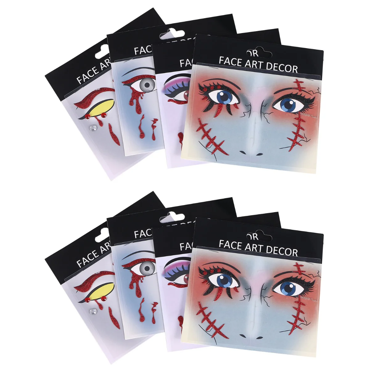 8 pcs Scary Face Stickers Eye Stickers Halloween Costume Party Supplies Cartoon Halloween Face Stickers
8 pcs Scary Face Stickers Eye Stickers Halloween Costume Party Supplies Cartoon Halloween Face Stickers