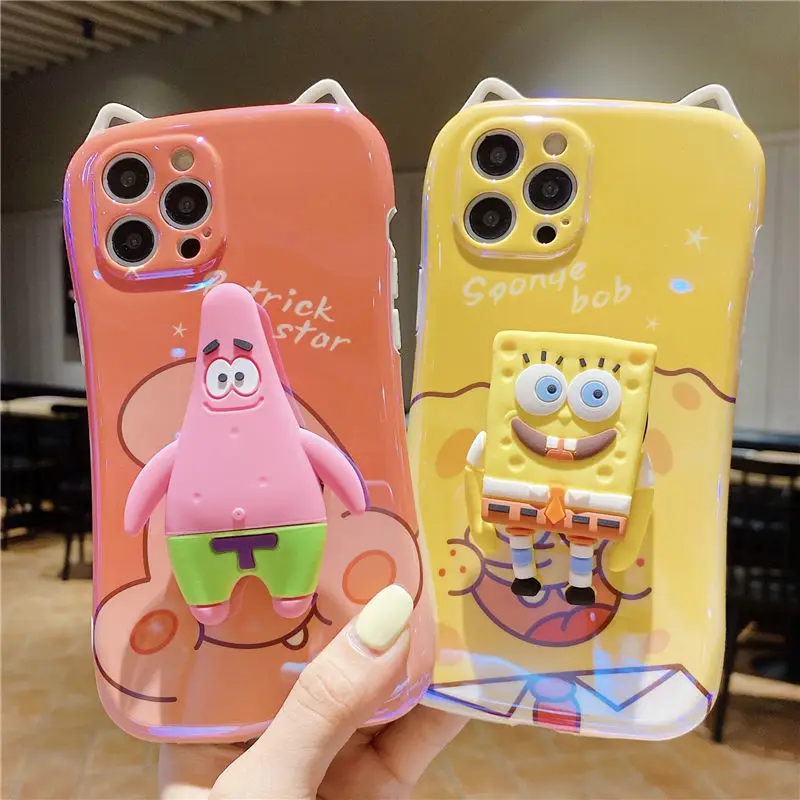 Kawaii Spongebob Cat Ears Iphone Case for Iphone 13/12/11 Promax Soft Cover Patrick Star Spongebob Cute Women Y2K Trendy Luxury
Kawaii Spongebob Cat Ears Iphone Case for Iphone 13/12/11 Promax Soft Cover Patrick Star Spongebob Cute Women Y2K Trendy Luxury