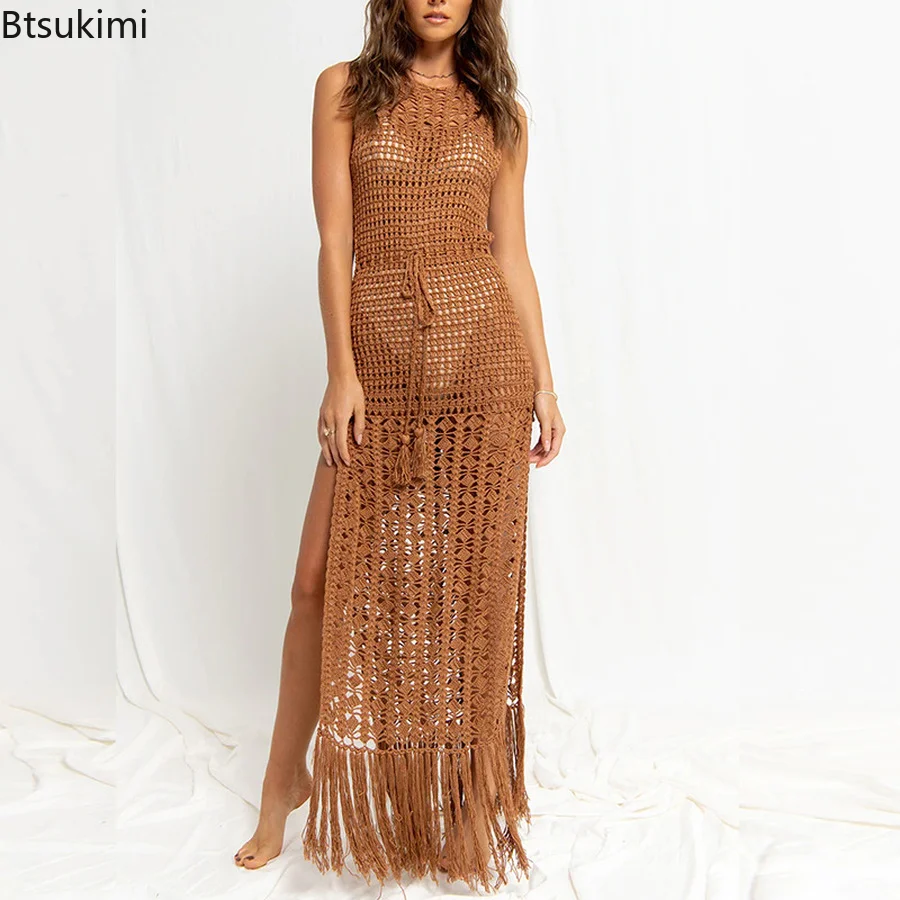 2022 Summer Women Bikini Blouse with Hollow Lace-up Tassel Swimsuit Coat Beach Dress Woman Cover Up Beach Female Maxi Dress
2022 Summer Women Bikini Blouse with Hollow Lace-up Tassel Swimsuit Coat Beach Dress Woman Cover Up Beach Female Maxi Dress