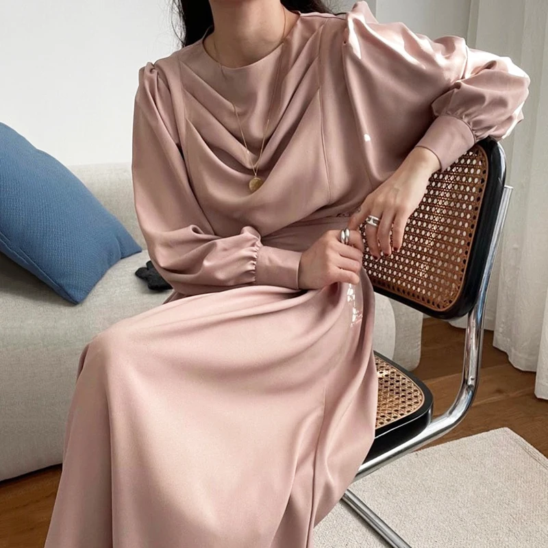 Elegant Dress For Women Cloth O-neck Chic Long Sleeve Slim Waist Vestidos Mujer Black OL Maxi Dress Female Spring 2022 Clothing
Elegant Dress For Women Cloth O-neck Chic Long Sleeve Slim Waist Vestidos Mujer Black OL Maxi Dress Female Spring 2022 Clothing