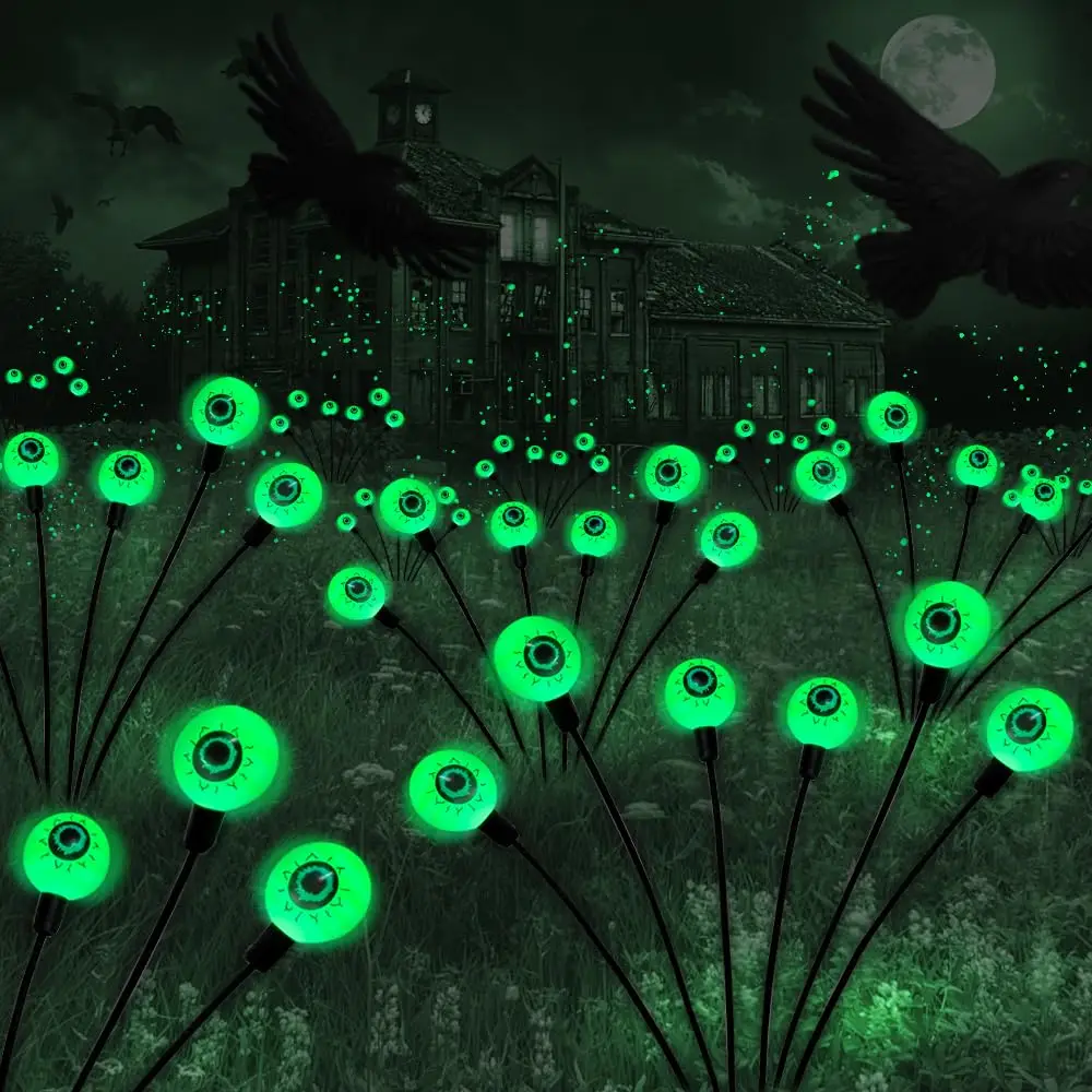 Halloween Solar Eyeball Lights Outdoor Waterproof Eyeball Halloween Decoration LED String Light Solar Garden Lamps Holiday Decor
Halloween Solar Eyeball Lights Outdoor Waterproof Eyeball Halloween Decoration LED String Light Solar Garden Lamps Holiday Decor
