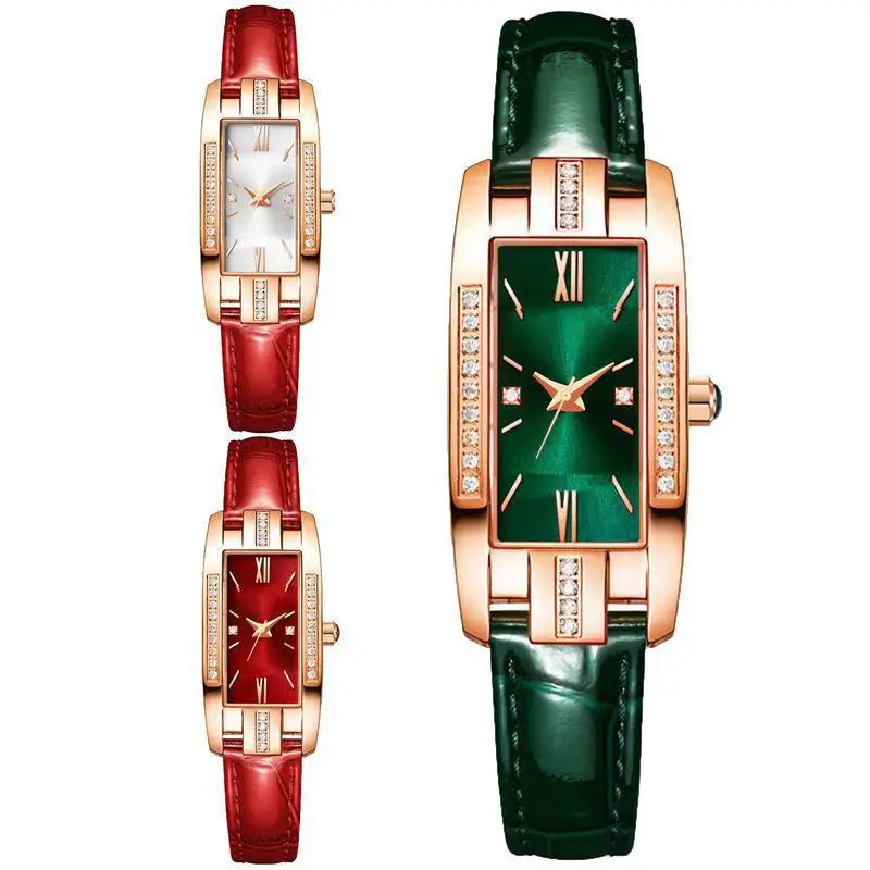 Retro Women Watches Fashion Square Ladies Quartz Watch Imitation Leather Green Dial Simple Luxury Female Watches luxury
Retro Women Watches Fashion Square Ladies Quartz Watch Imitation Leather Green Dial Simple Luxury Female Watches luxury