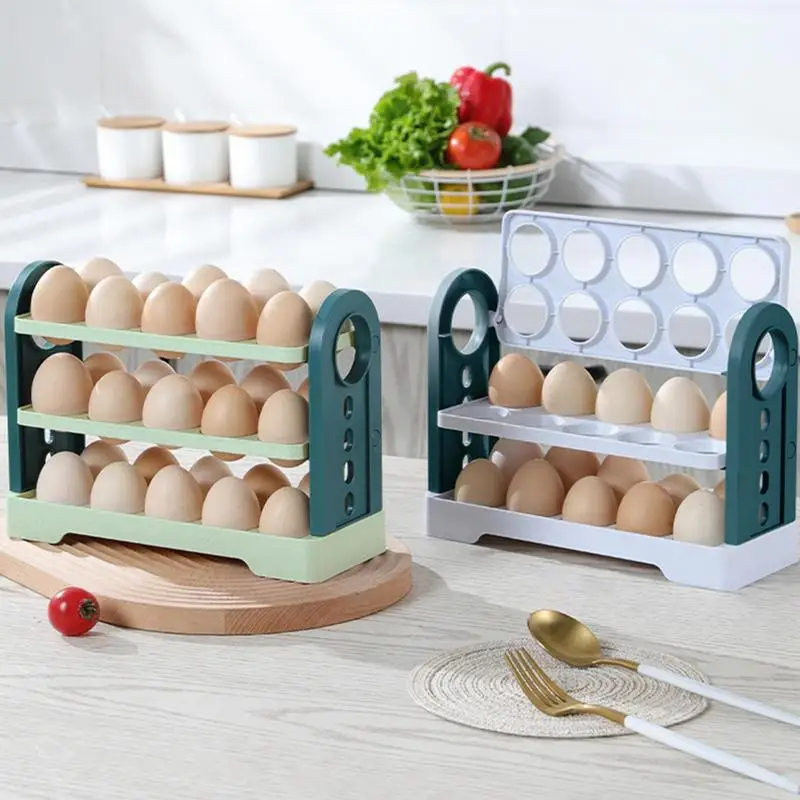 Egg Storage Container Refrigerator Storage Box Eggs Storage Rack Eggs Storage Box Egg Holder For Refrigerator With 3-Layer
Egg Storage Container Refrigerator Storage Box Eggs Storage Rack Eggs Storage Box Egg Holder For Refrigerator With 3-Layer