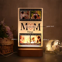 Personalized Custom Photo 3D Lamp Mothers Day Customized Bedroom Night Light Wedding Anniversary Fathers Day Gift