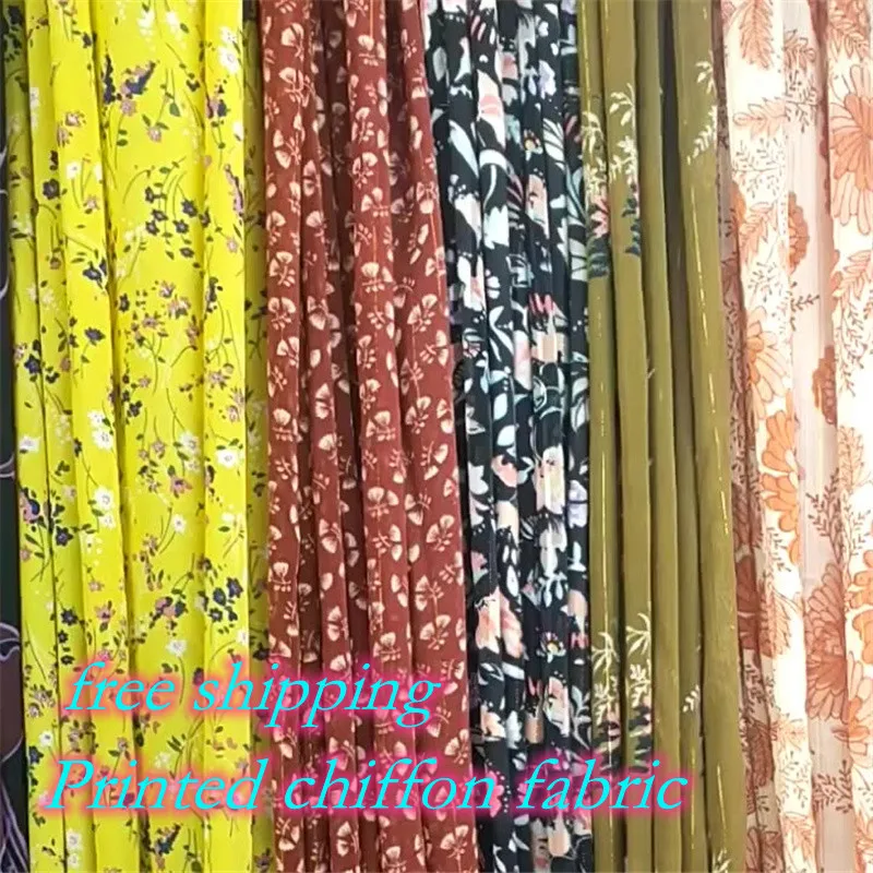 Chiffon Printed Fabric Summer New Semi-transparent Dress Curtain Plant Floral Temperament Fashion Tulle Fabric Needlework Cloth
Chiffon Printed Fabric Summer New Semi-transparent Dress Curtain Plant Floral Temperament Fashion Tulle Fabric Needlework Cloth