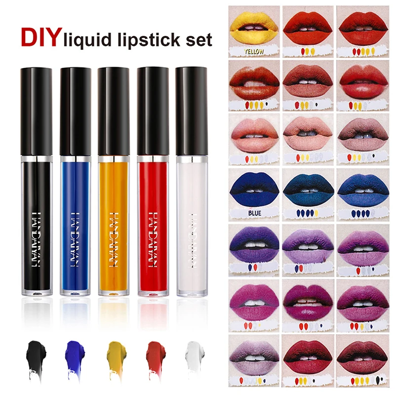5Pcs/Set DIY Liquid Lipstick Set Different Lip Gloss Combina Colors Pigment Waterproof Makeup Cosmetics For Nude Matte Lip Tint
5Pcs/Set DIY Liquid Lipstick Set Different Lip Gloss Combina Colors Pigment Waterproof Makeup Cosmetics For Nude Matte Lip Tint