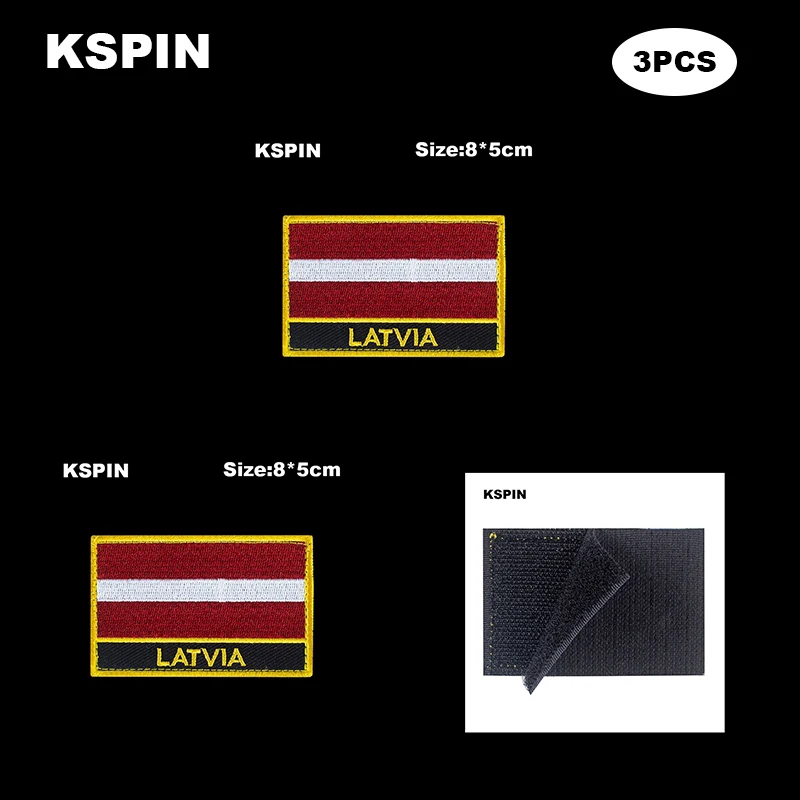 Rectangle National Flag Patch Hook Loop Latvia Badges Armband 3D Stick on Jacket Backpack Stickers
Rectangle National Flag Patch Hook Loop Latvia Badges Armband 3D Stick on Jacket Backpack Stickers