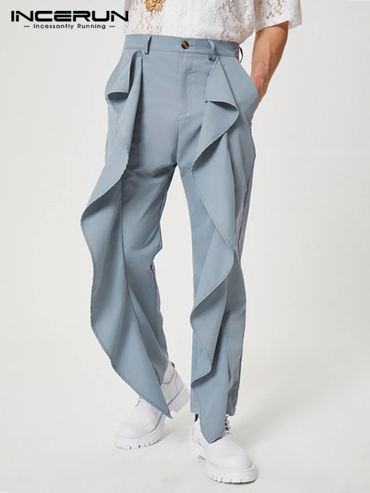 Casual Hot Sale Trousers INCERUN New Men's Ruffled Straight-leg Pantalons Fashion Male Solid Color Comfortable Long Pants S-5XL
Casual Hot Sale Trousers INCERUN New Men's Ruffled Straight-leg Pantalons Fashion Male Solid Color Comfortable Long Pants S-5XL