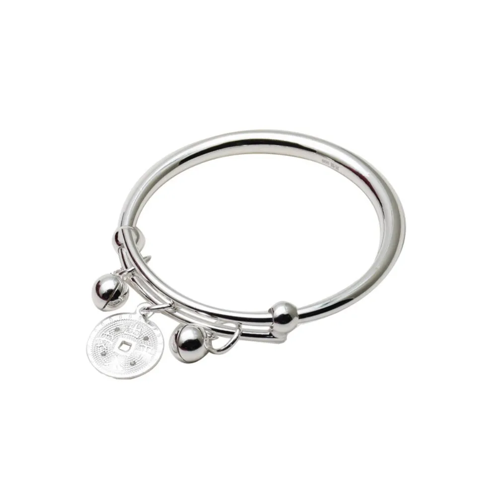 Baby Silver Bracelet Sterling Silver Copper Coin Bell Long Life Lock Children's Peace Silver Lock Full Moon Anniversary Gift
Baby Silver Bracelet Sterling Silver Copper Coin Bell Long Life Lock Children's Peace Silver Lock Full Moon Anniversary Gift