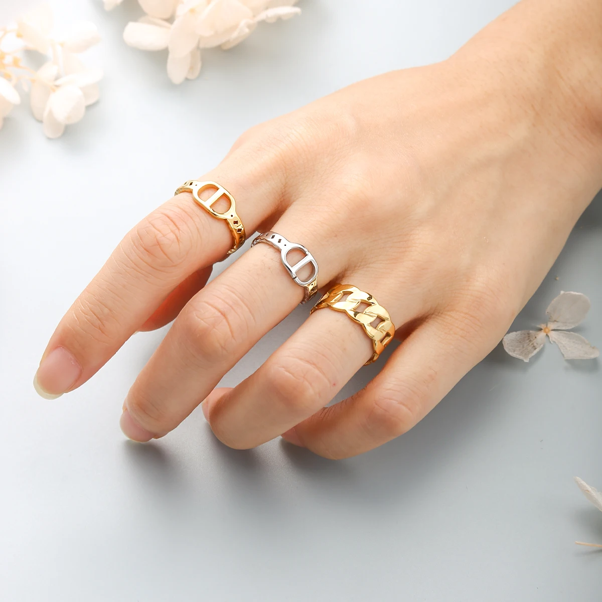 Trendy Stainless Steel Ring For Women Heart Shell Double D Rings Femme Adjustable Openin 2022 Fashion Jewelry Charm Party Gift
Trendy Stainless Steel Ring For Women Heart Shell Double D Rings Femme Adjustable Openin 2022 Fashion Jewelry Charm Party Gift
