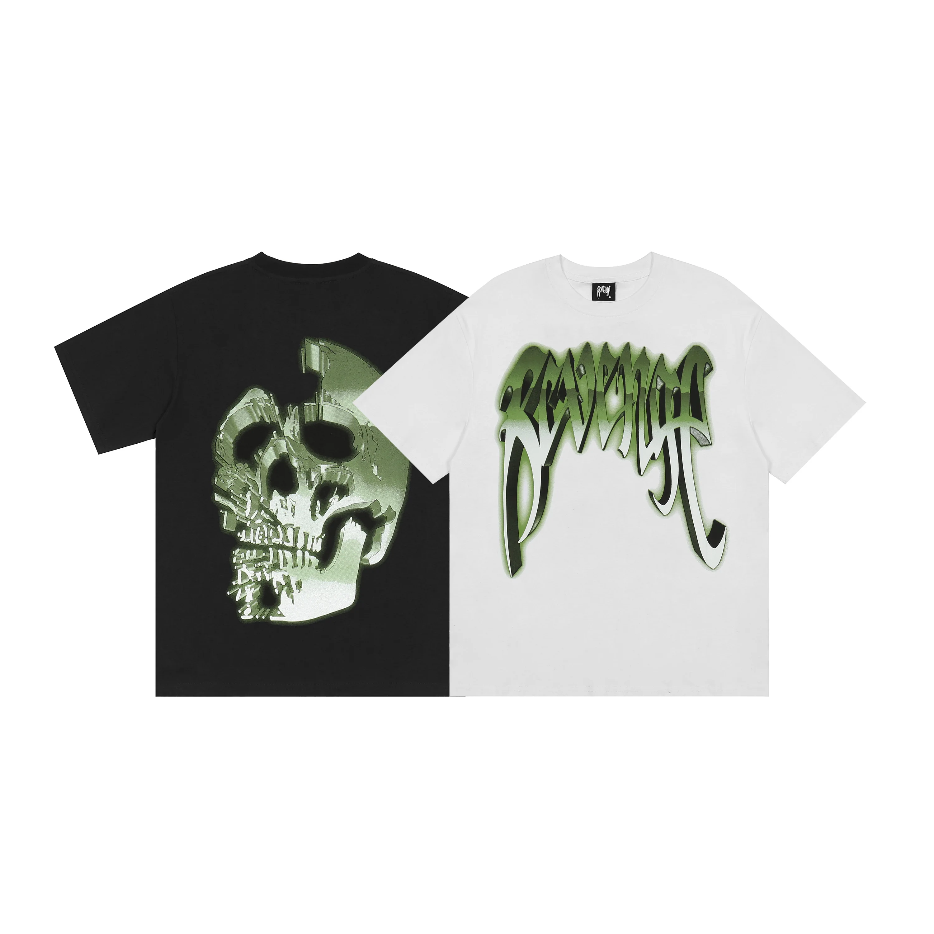 Tide brand REVENGE short-sleeved high street American revenge skull dark keel metal print half-sleeve loose t-shirt
Tide brand REVENGE short-sleeved high street American revenge skull dark keel metal print half-sleeve loose t-shirt