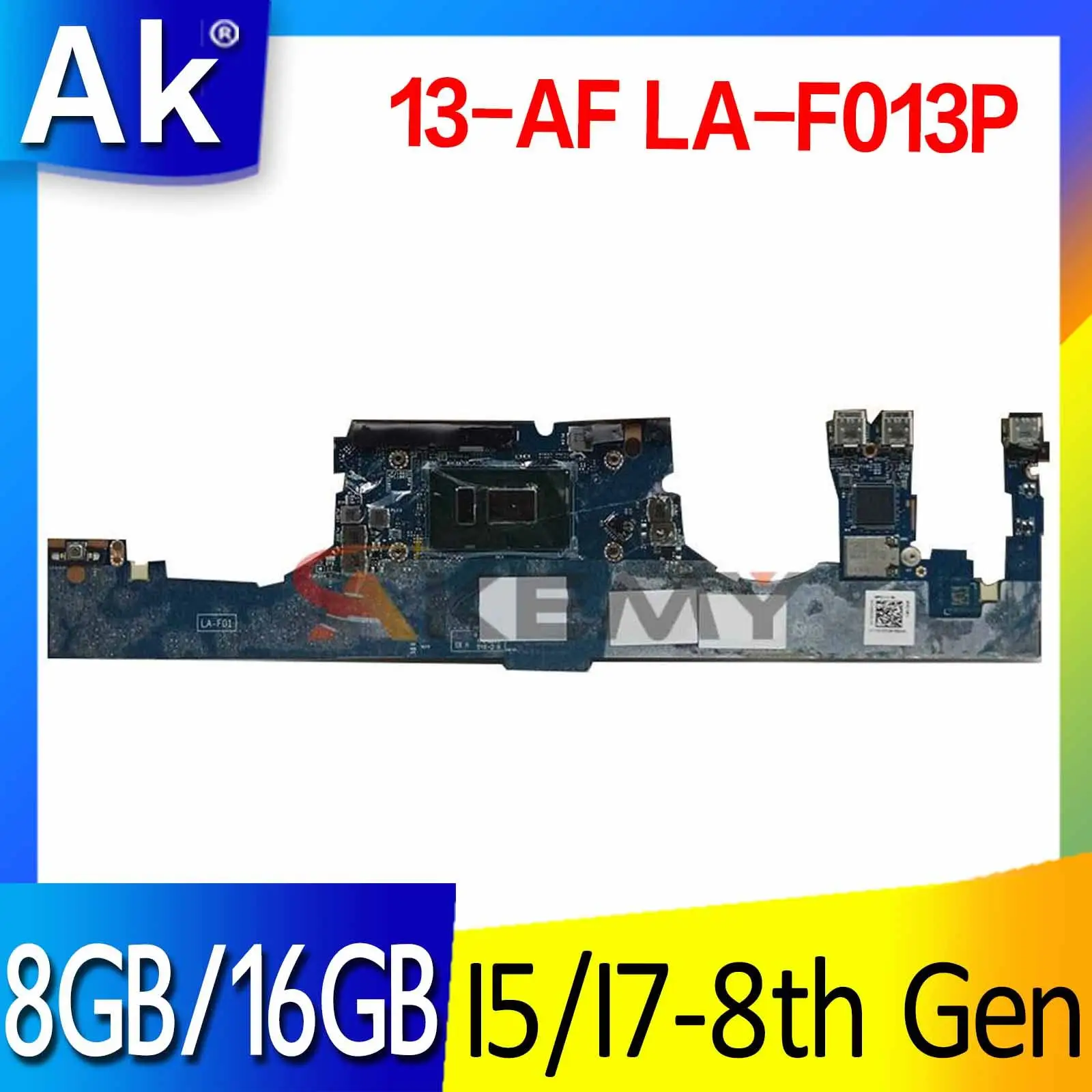 For HP Spectre Laptop 13-AF Series Laptop Motherboard Mainboard LA-F013P Motherboard w I5-8th Gen I7-8th Gen 8GB 16GB RAM
For HP Spectre Laptop 13-AF Series Laptop Motherboard Mainboard LA-F013P Motherboard w I5-8th Gen I7-8th Gen 8GB 16GB RAM
